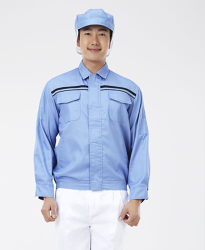 W-11 카라형 하늘 배색 상의