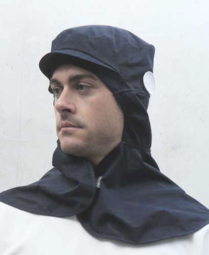 C-347 네이비 어깨덮힘 둥근형 식품모자  ㅡㅡ(남녀공용)